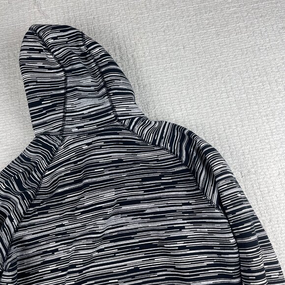 Nike Hoodie Mens M Black White AW77 FT Speed Stripe Full Zip 614488-010 - Picture 14 of 16